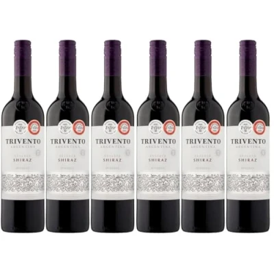 Image of Shiraz Red Wine Case Trivento Reserve, Argentina, Full bodied Crimson 6 x 75cl Six Bottles of Argentinian Wines