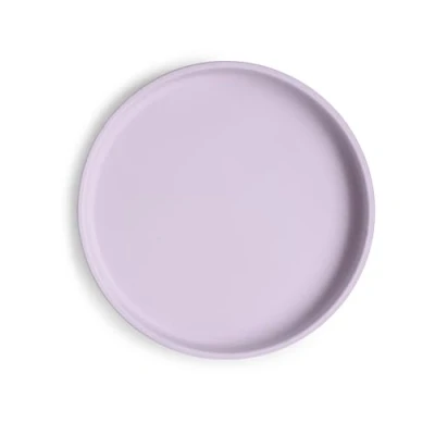 Image of Mushie Classic Silicone Suction Plate Non Slip Baby Divided for Babies &amp; Toddlers Material: Food Grade Dishwasher Microwave Safe (Soft Lilac)