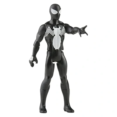 Image of Hasbro Marvel Legends Series 9.5 cm Retro 375 Collection Symbiote Spider Man Action Figure Toy, Multicolor, F2672