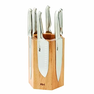 Image of Furi Pro Magnetic Hexagonal Knife Block 7 Piece Set
