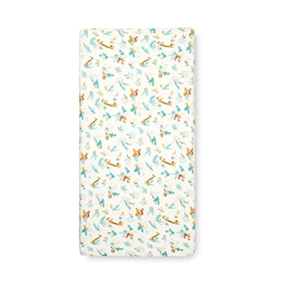Image of Tutti Bambini Cot Fitted Sheets 2 Pack 100% Organic Cotton, Fits 60x120cm Mattresses Run Wild