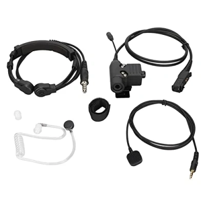 Image of ciciglow U94 PTT System Throat Mic Earpiece, 7.1mm Adjustable Earpiece Headset Kit for Motorola XiR P6600 P6620 DP2400 MTP3250 DEP550