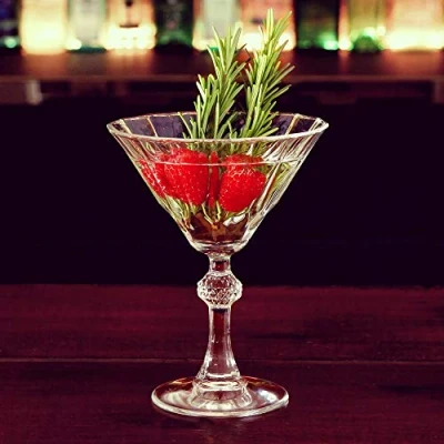 Image of Utopia FB192 Diamond Martini Glasses, 240ml Capacity, 150mm x 114mm, Clear, Pack of 12