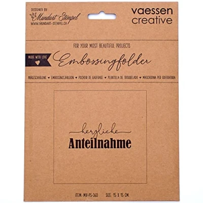 Image of Vaessen Creative Embossing Folder, Transparent, 15 x cm
