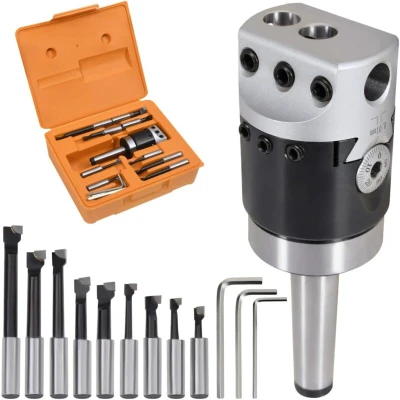 Image of vidaXL 15 Pieces Boring Tool Set 50 mm Head MT2 F1 12