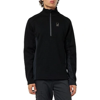 Image of Spyder Men&#039;s Outbound 1/2 Zip Fleece Jacket, Black, S