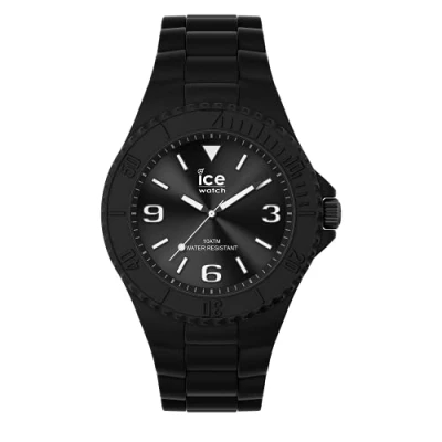 Image of Ice WATCH Generation Black Men&#039;s (Unisex) Wristwatch With Silicon Strap 019155 (Medium)
