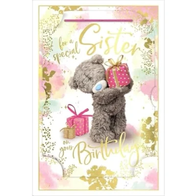 Image of Me To You Bear 3D Holographic Special Sister Birthday Card