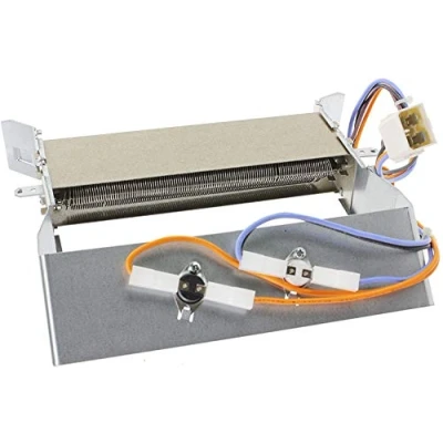 Image of SPARES2GO Heater Element + Thermostats for Hotpoint TM560 TVM562 TVM570 &amp; TVM572 Series Tumble Dryer (2200W)
