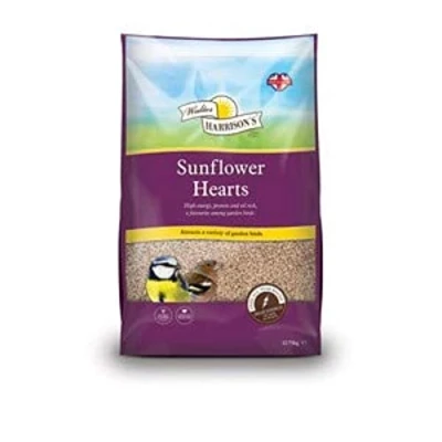 Image of Walter Harrisons Wild Bird Sunflower Hearts Food Natural All Year Round For Birds 12.75kg