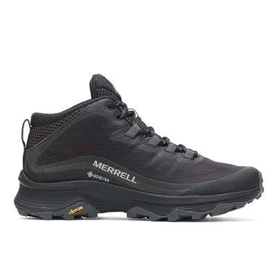 Image of Merrell Women&#039;s Moab Speed Mid Boat Shoe, Black Asphalt, 6 UK