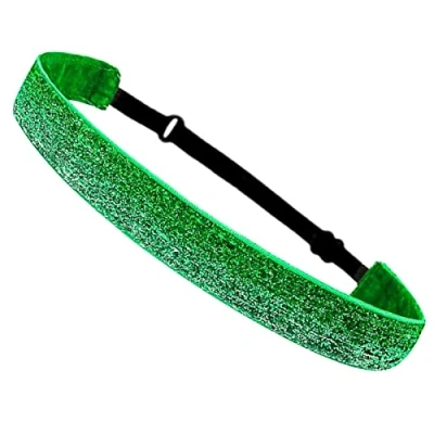 Image of Glitter Headbands Adjustable Head Bands Elastic Hair Accessories For Gymnastics Sparkly Gifts