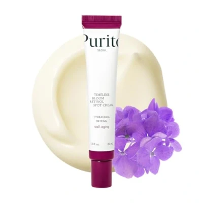 Image of PURITO SEOUL Timeless Bloom Retinol Spot Cream, Korean Jeju Hydrangea, for Sensitive Skin, Wrinkle Reduction, Anti Aging Face K Beauty, 30ml 1fl.oz