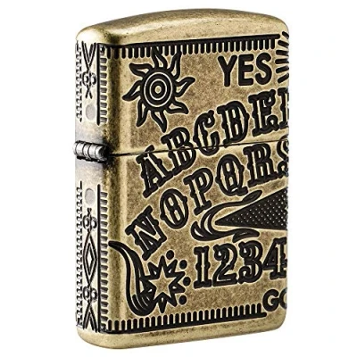 Image of Zippo Pocket Lighter, Armor Antique Brass Ouijia Board, One Size