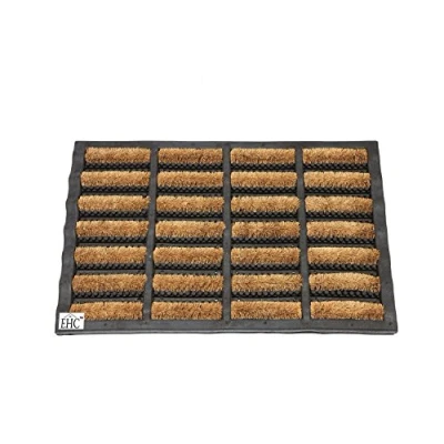 Image of EHC Heavy Duty Door Mat Indoor/Outdoor Coir Weather Resistant Eco friendly Entrance 45 cm X 75