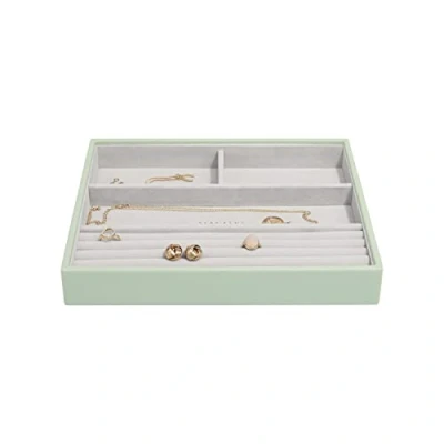 Image of Stackers Sage Green Classic Medium Jewellery Box Ring/Bracelets Layer