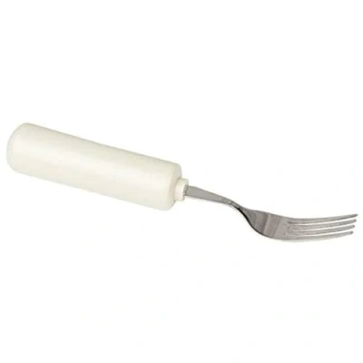 Image of HOMECRAFT Queens Cutlery, Fork (Eligible for VAT relief in the UK) Stainless Steel Adaptive Dining Utensil Elderly, Disabled, Handicapped, Large Built Up Handle Good Grip, Dishwasher Safe