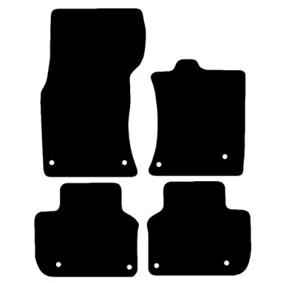 Image of Carsio Carpet Car Mats For Jaguar XF 2016+ Onwards 4 Piece Set Tailored Fit Floor Mat Complete Accessory Black Custom Fitted All Weather, Anti Slip Backing &amp; Trim