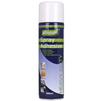 Image of 500ml Tin Heavy Duty Carpet Fabric Foam Craft Spray Mount Adhesive Multi Purpose Glue