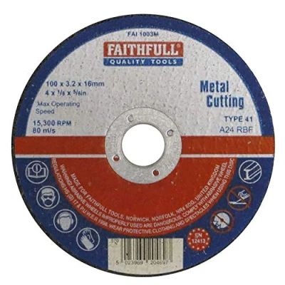 Image of Faithfull FAI1003M Metal Cutting Disc 100mm x 3.2 16