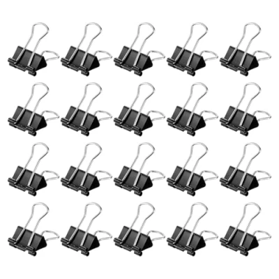 Image of M&amp;G Binder Clips 19mm/0.76 Inch, 40 Pcs Small Paper Clip Bag Pocket Office Supplies for Organizing Documents and Papers, Black