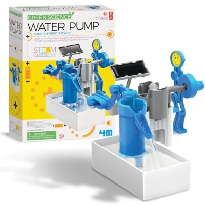 Image of 4M 403425 Green Hybrid Solar Power Water Pump Science Kit