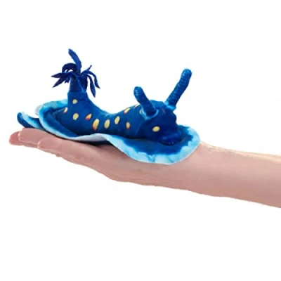 Image of Folkmanis Mini Blue Nudibranch Finger Puppet