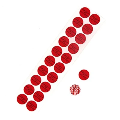 Image of 200pcs Tamper Evident Security Tape Stickers Resistant Safety Prevent Opened Warranty Void Labels Seals(Diameter 2.5cm Mark in The Item Red)