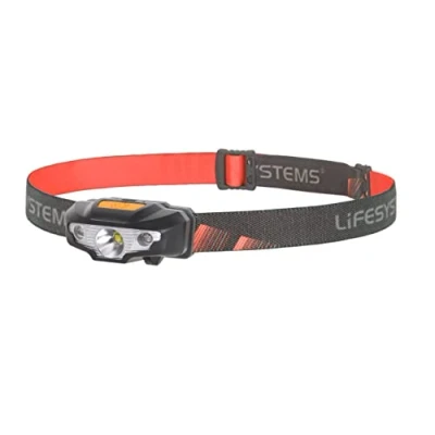Image of Lifesystems Intensity 155 Lumen Water Resistant LED Head Torch With Adjustable Beam Angle, Uses Single AA Battery, Black