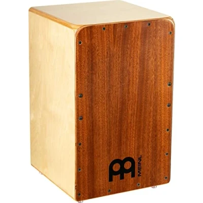 Image of Meinl Percussion Woodcraft Professional Cajon Big Drum Box with Snare and deep Bass Sound Playing Surface Mahogany (WCP100MH)