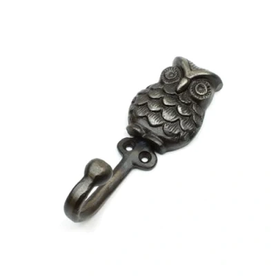 Image of Oakcrafts Antique Cast Iron Owl Hook
