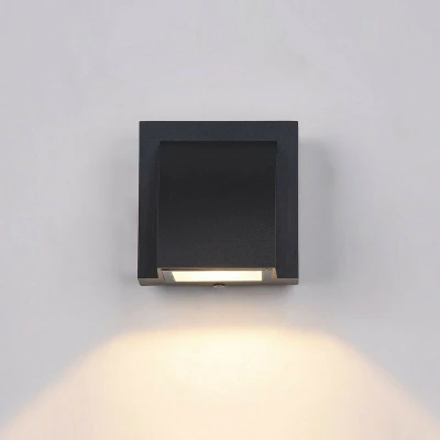 Image of Edgar Modern led Outdoor Wall Lamp Black, Warm White 3000K 120lm, IP54 Italux