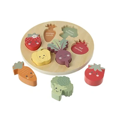 Image of Orange Tree Toys Happy Veggies Wooden Puzzle