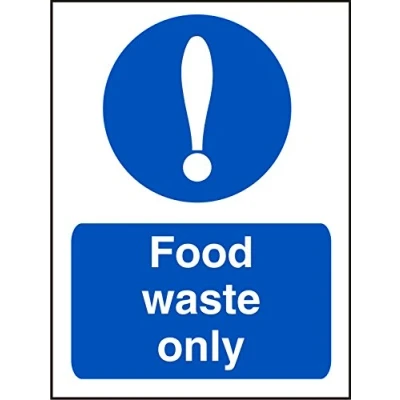 Image of Seco Food Waste Only Sign, 200mm x 300mm Self Adhesive Vinyl