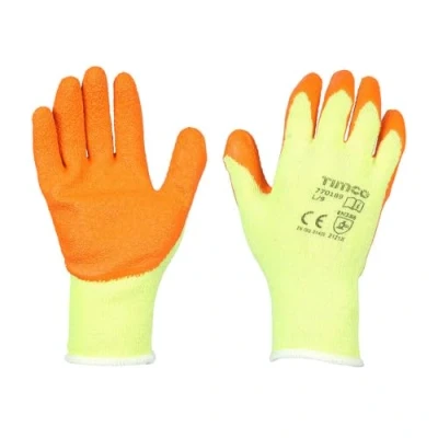 Image of Timco Eco Grip Gloves Crinkle Latex Coated Polycotton Multi Pack (Size Large 12 Pieces)