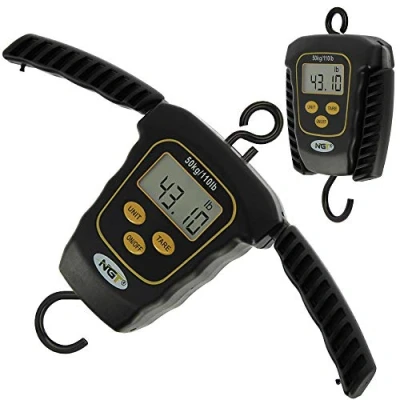 Image of Digital NGT Dynamic Carp Coarse Fishing Tackle Scales 110lb 50kg with Compact Folding Handles