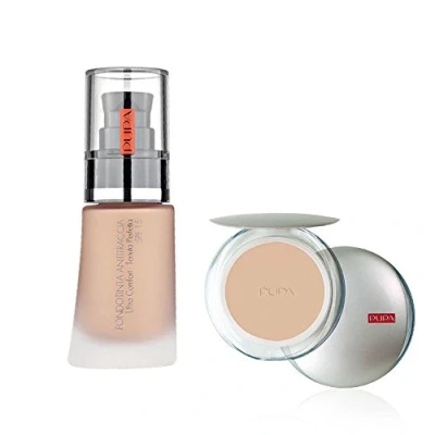 Image of PUPA Milano Cosmetics Set Shade 01 No Transfer Foundation 30ml &amp; Silk Touch Compact Powder 11g