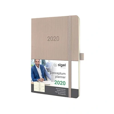 Image of SIGEL C2030 Weekly diary and notes 2020, approx. A5, taupe, softcover Conceptum