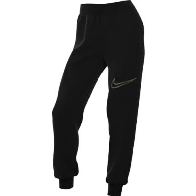 Image of NIKE Women&#039;s W NSW Club FLC Shine Mr Pant Trousers, Black, XS
