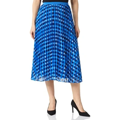 Image of French Connection Women&#039;s Edeline Hallie Pleated Midi Skirt, Marine, L