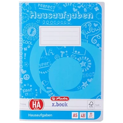 Image of Herlitz Exercise Book A5 48 Sheets Homework, A%