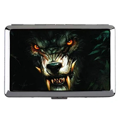 Image of Cigarette Case,Dark Werewolf Adult Protection Credit Business Card Holder Case
