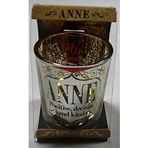 Image of History &amp; Heraldry Personalised Metallic Candle Pot Votive/Tealight Holder Anne