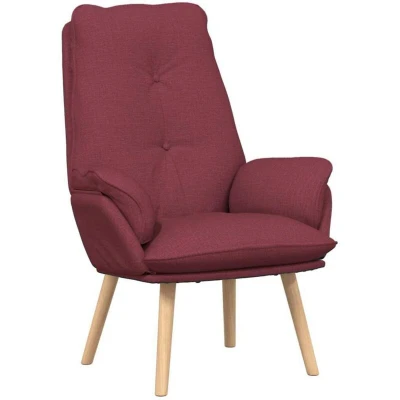 Image of Relaxing Chair Wine Red Fabric Vidaxl