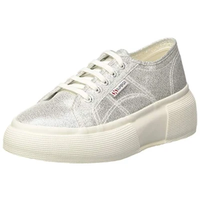 Image of Superga Women&#039;s 2287 lamew Gymnastics Shoes, Silver (Grey 031), 8 UK