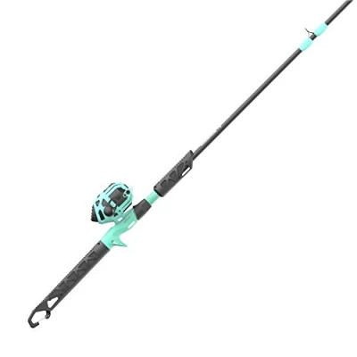 Image of Zebco Kids Rambler Spincast Reel and Fishing Rod Combo, 5 Foot 3 Inch 2 Piece Pole, Size 30 Reel, Changeable Right or Left Hand Retrieve, Pre Spooled with 8 Pound Cajun Line