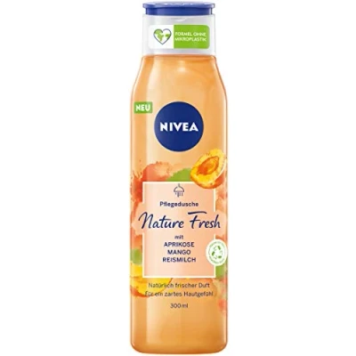 Image of Nivea Fresh Blends Apricot (300 ml), Shower Gel with Refreshing Scent, for Women, Vegan Fruit Extracts and Plant Based Milk