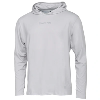 Image of Westin Ledge UPF Hoodie L Mist Grey Fishing jumper