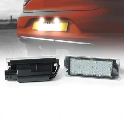 Image of DEMUR LED License Plate Light Number Lamps, for Renault, Clio 3 4 Megane 2 CC Trafic Kangoo Twingo Kadjar Laguna Car Registration Bulb (Size : Connection Line)