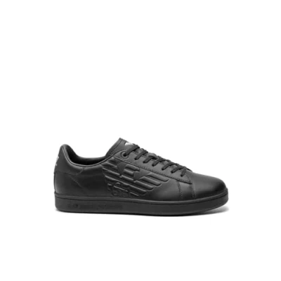 Image of EA7 Emporio Armani Classic Unisex Trainers, Size: 11, Triple black Leather